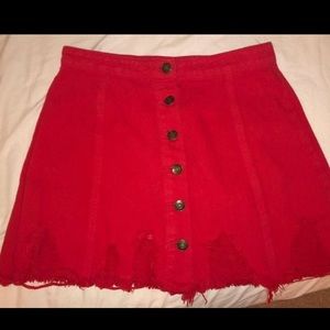 Sadie and Sage red skirt